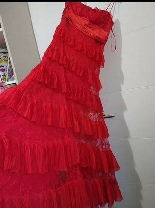 Vestido Rojo Boda T. 36/38 ❤💃