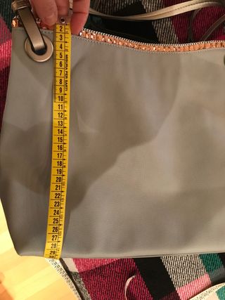 Borsa grande in similpelle con pietre luminose