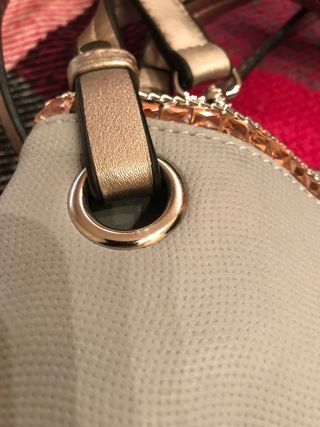 Borsa grande in similpelle con pietre luminose