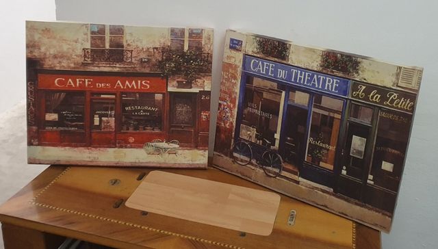 Dos cuadros de Cafés