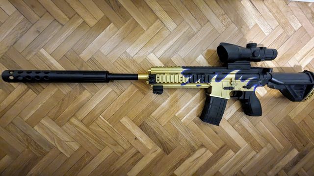 🔫 Juguete M416 Bolas dorada