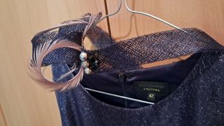 Vestido de fiesta Adolfo Dominguez con tocado