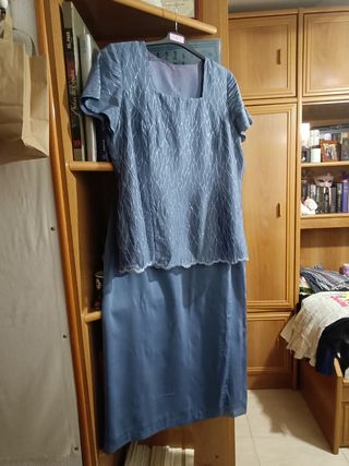 Traje de fiesta en gasa 