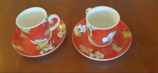 2 TAZAS DE CAFE CON PLATITO..