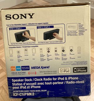 SONY ICF-C1IPMK2-RADIO DESPERTADOR ALTAVOZ IPHONE