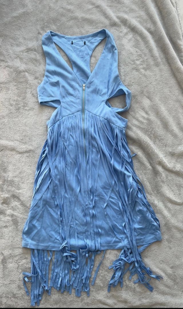 Vestido azul flexos