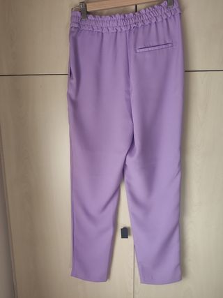 Pantalón lila pastel mujer 