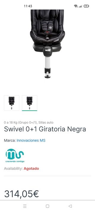 silla coche giratoria swivel