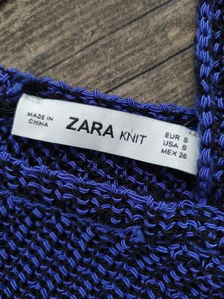Top crop 💙🖤 Zara 💙🖤 punto 💙🖤 talla S