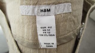 Pantalón mujer raya diplomática beige t.42