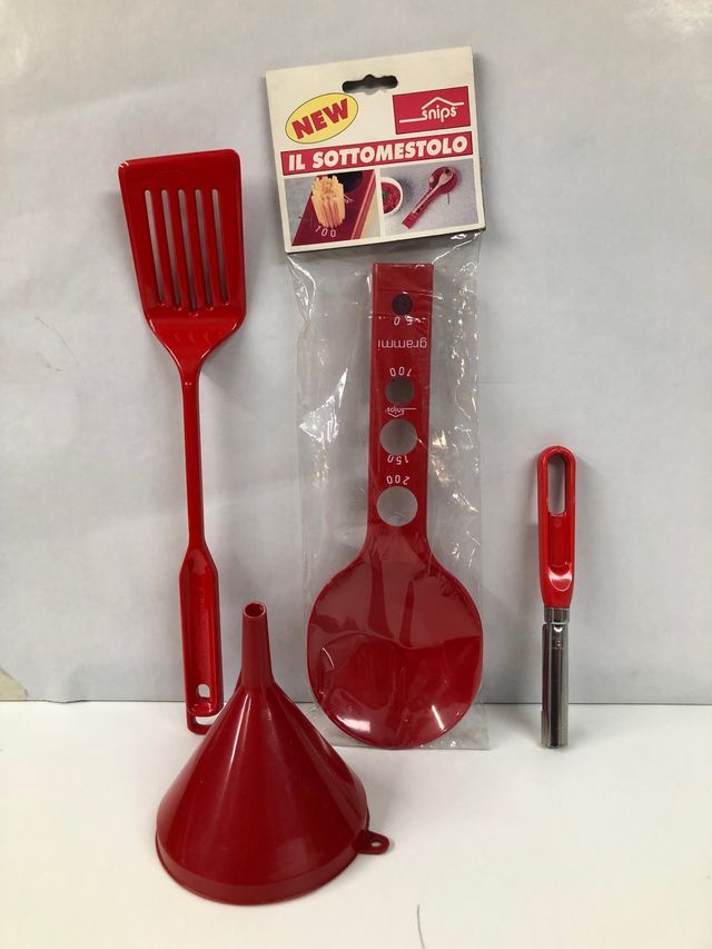 Lote utensilios de cocina rojo