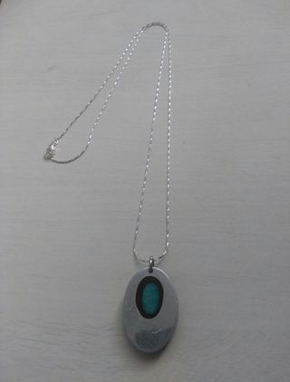  Collar  Plata y Turquesa 