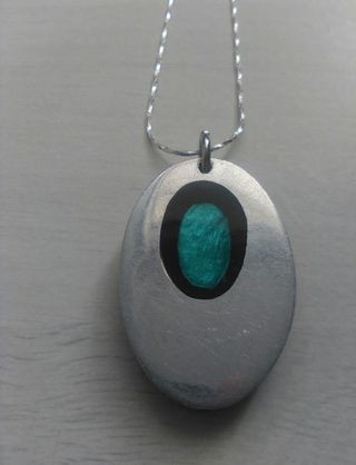  Collar  Plata y Turquesa 