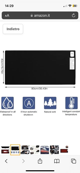 Tappetino riscaldante da scrivania