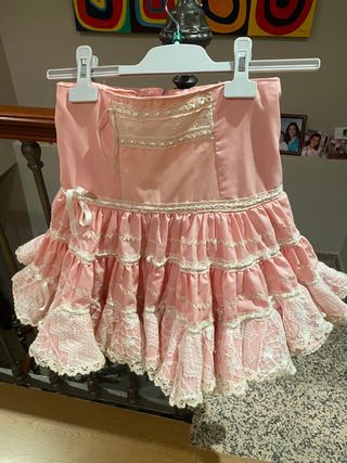 Traje de flamenca de falda y camisa de niña 