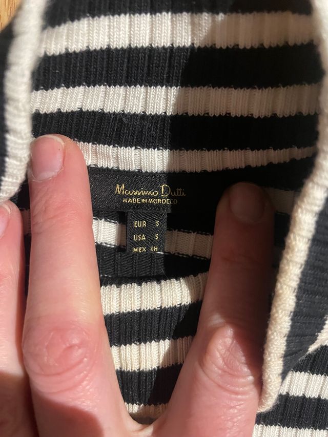 Jersey manga larga cuello pekinés rayas