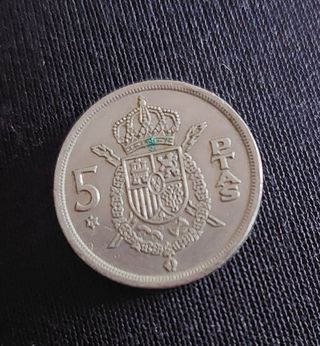 5 Pesetas  Rey Juan Carlos 1975