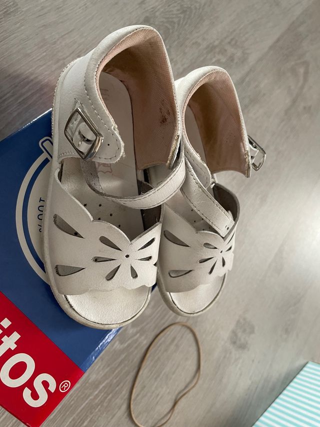 Sandalia titanittos niña talla 23 blanco