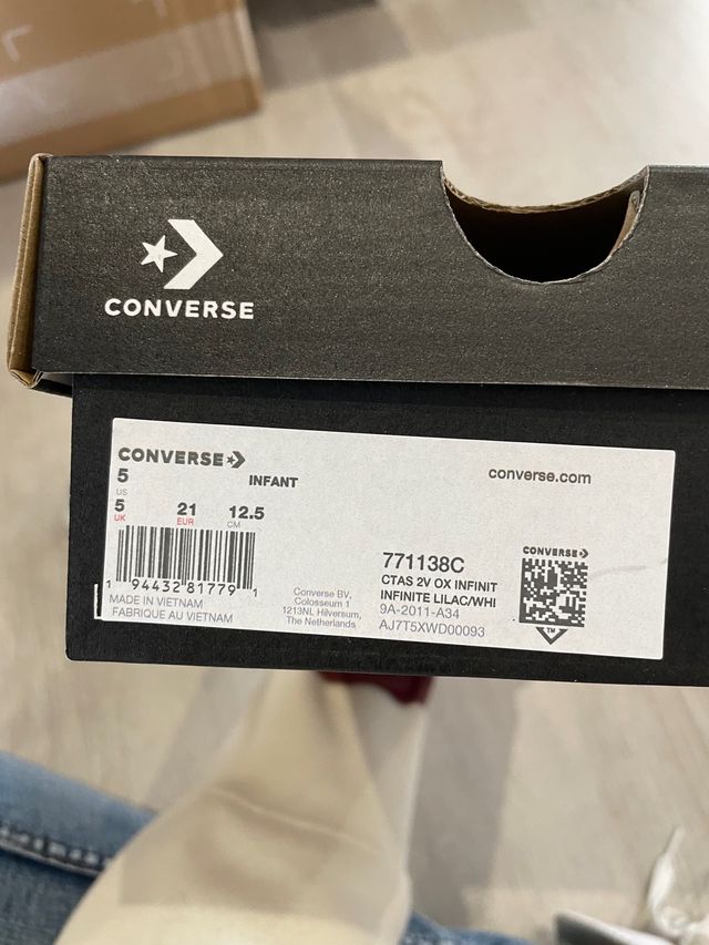 Converse niña talla 21 tela