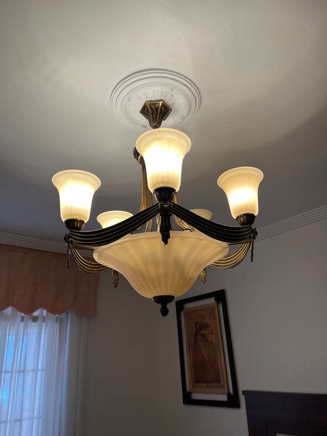 Lámpara de techo de bronce