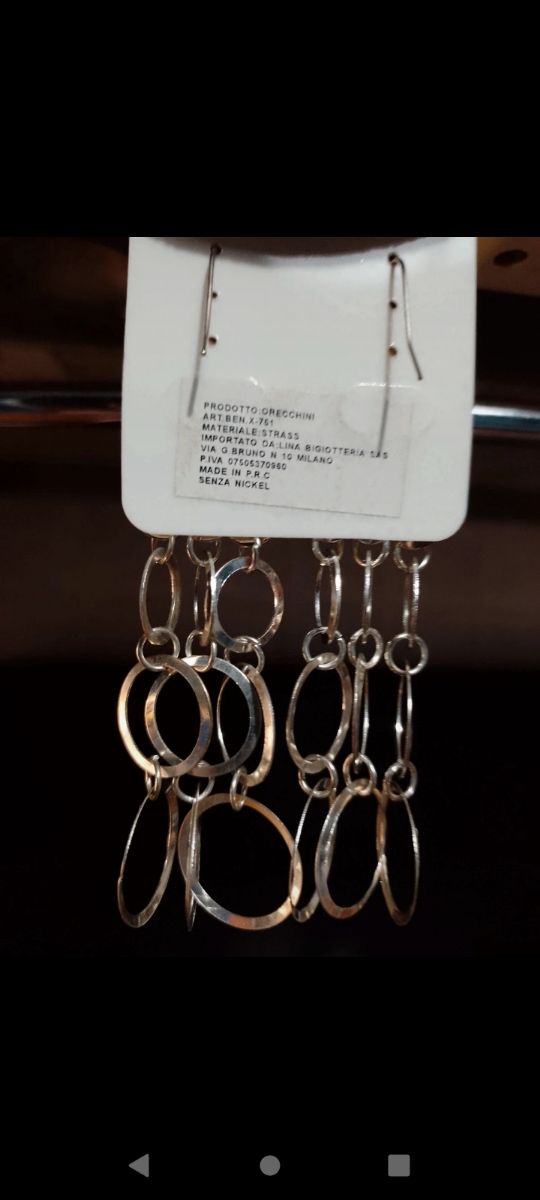 set bigiotteria orecchini e bracciale