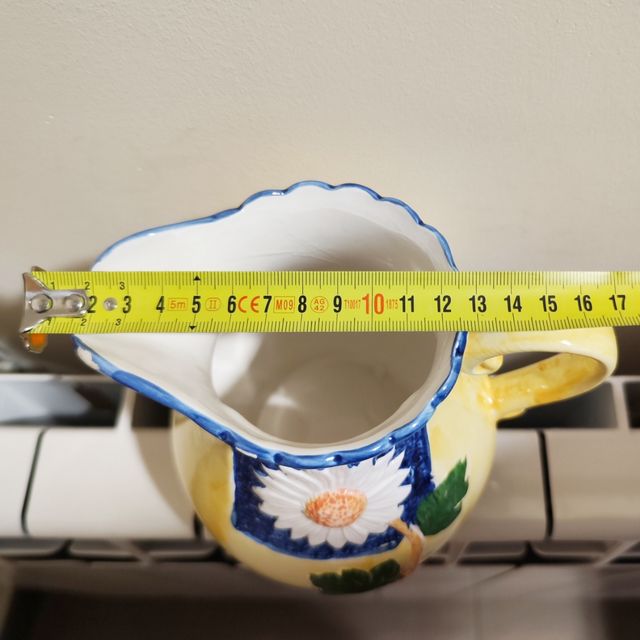 Jarra florero cerámico margaritas