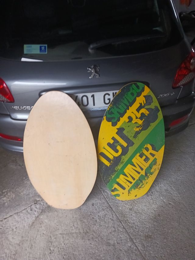 tablas de madera de skimboard, 60 las dos de segunda mano por 45 EUR en