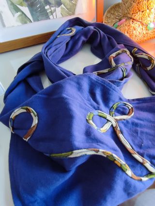 pañuelo, bufanda azul