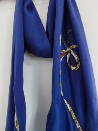 pañuelo, bufanda azul