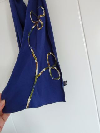 pañuelo, bufanda azul