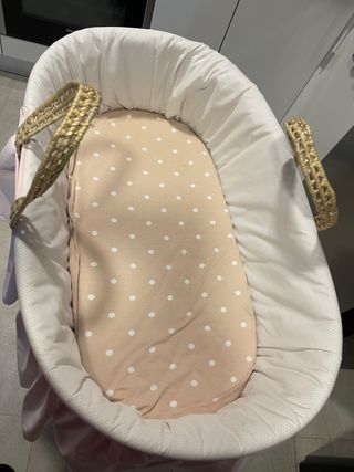Moisés o Minicuna con Colchon, Pies, Vestidura