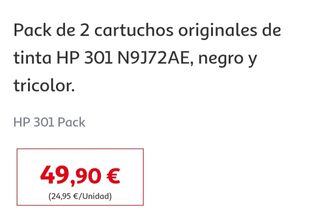 Cartuchos HP 