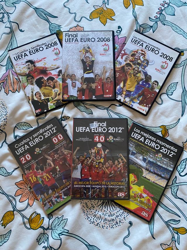 Dvd's de Eurocopas 2008 y 2012 y el mundial 2010