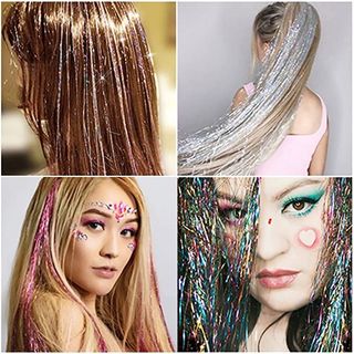 Tinsel Extensione pelo resistente calor PRECINTADO
