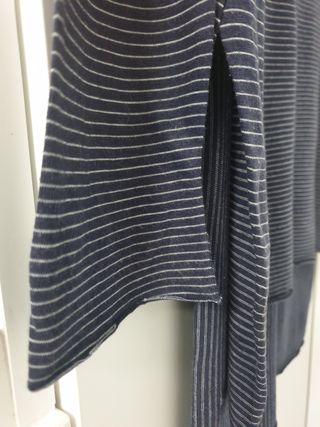 Camiseta Rayas Oversize Algodón con Texto 