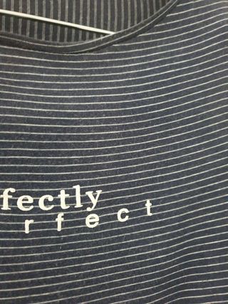Camiseta Rayas Oversize Algodón con Texto 