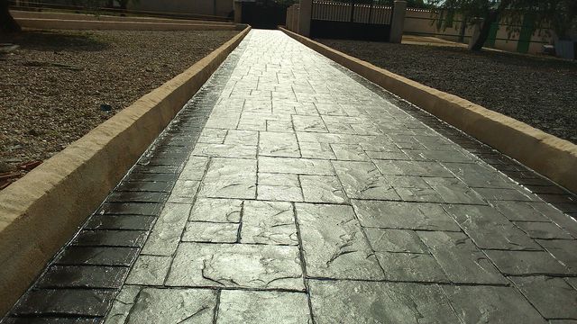 Suelo hormigón impreso