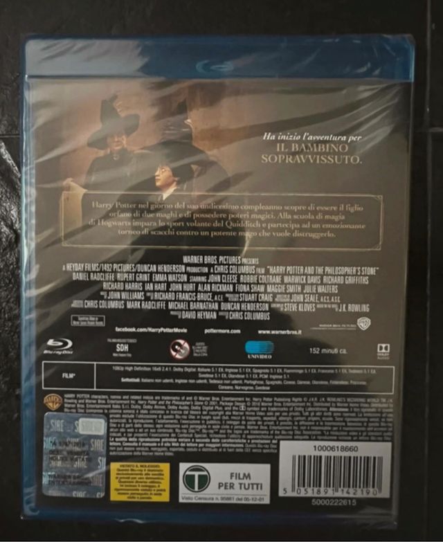 Film bluray Harry Potter e la pietra filosofale