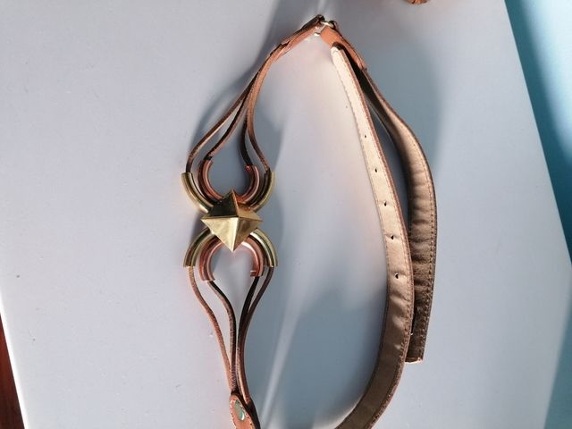 cintura con frontale in metallo