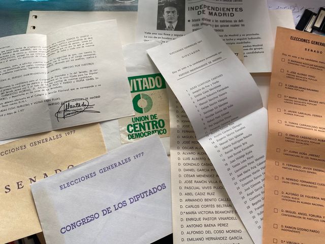 Papeletas elecciones 1977