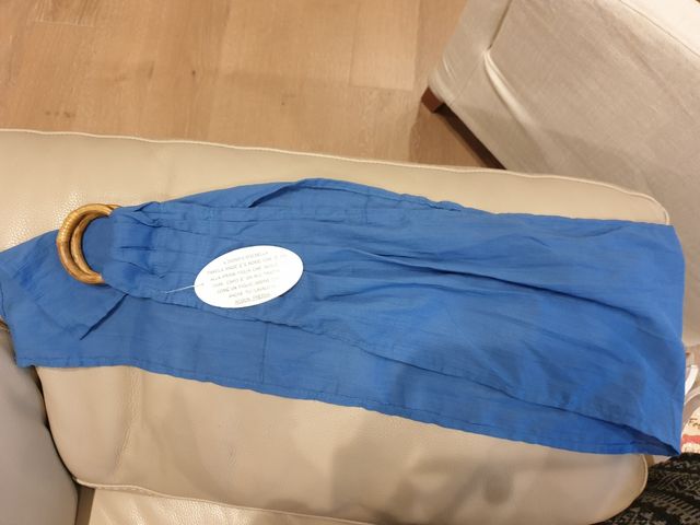 Cinta Puro Cotone Stile Etnico con fibbia in legno