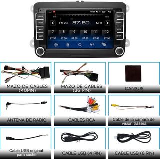Autoradio Android/CarPlay 2DIN 2Gb+32GB para VW