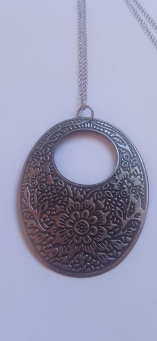 NUEVO !!! Collar Floral Plateado 