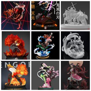 Kimetsu no Yaiba (Demon Slayer): figuras 3D resina
