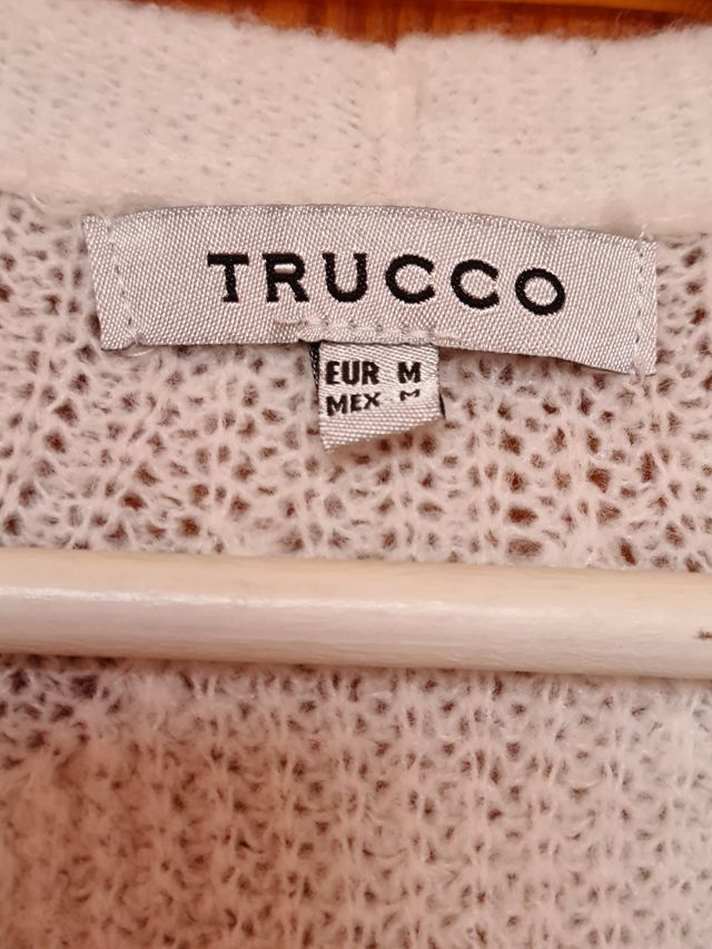 Cardigan blanco de punto con calados