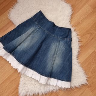 Preciosa! Falda vaquera de vestir , con detalles