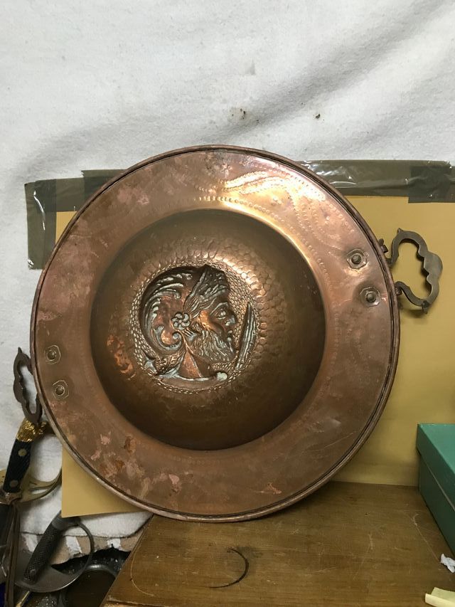 Espectacular brasero de bronce y latón - Años 40