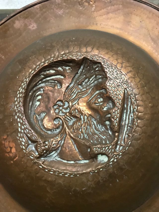 Espectacular brasero de bronce y latón - Años 40