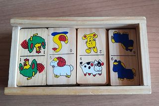 Domino con tessere in legno
