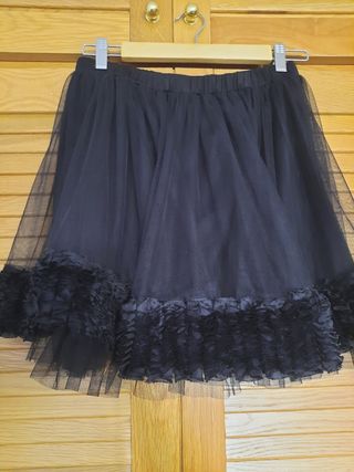 falda tul negra talla unica
